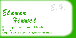 elemer himmel business card